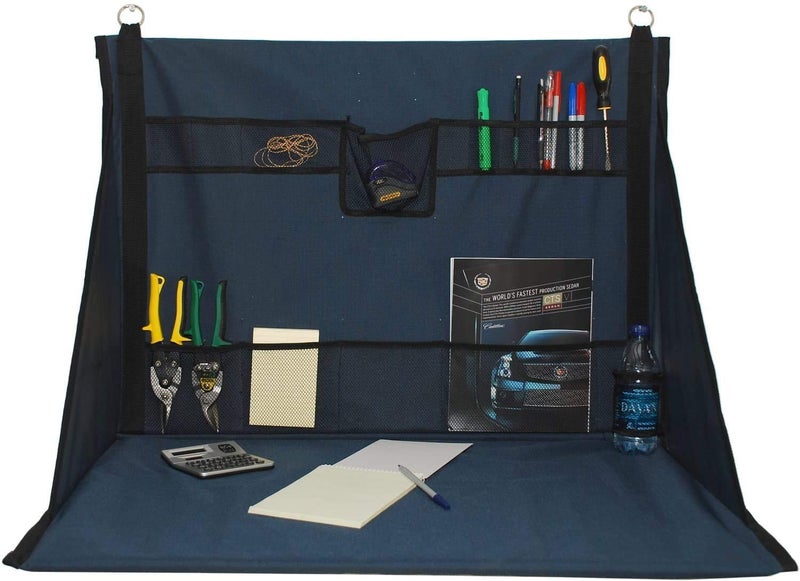Plan Station Mini Portable Standing Desk, Workbench, Work Station, Storage for Jobsite, Garage, Office, Shop, Hanging Work Surface, Black (WS3700) - Image 1